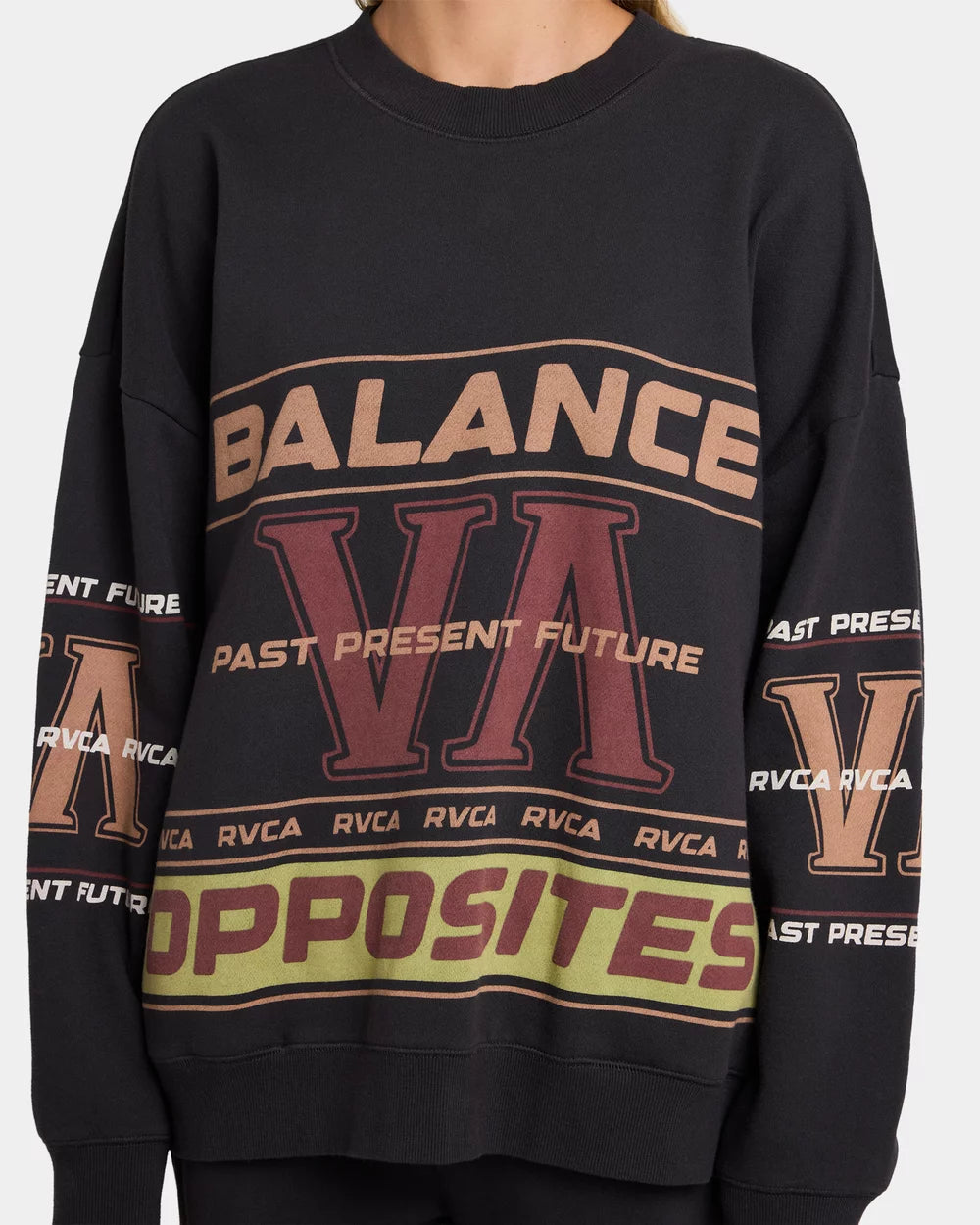 RVCA Puck Pullover Washed Black