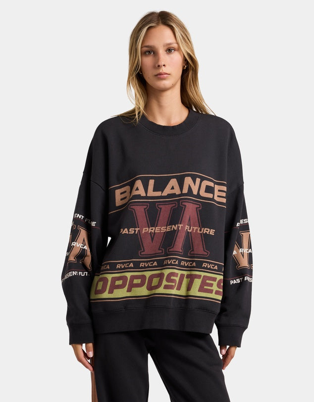 RVCA Puck Pullover Washed Black