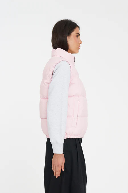 HUFFER Womens Rider Puffer Vest Petal