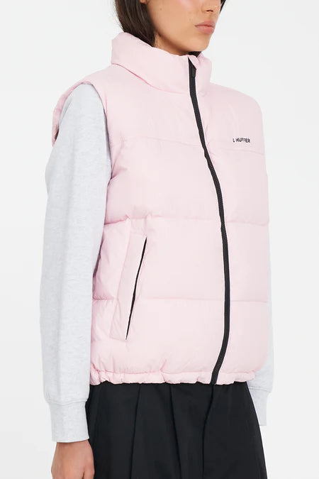 HUFFER Womens Rider Puffer Vest Petal