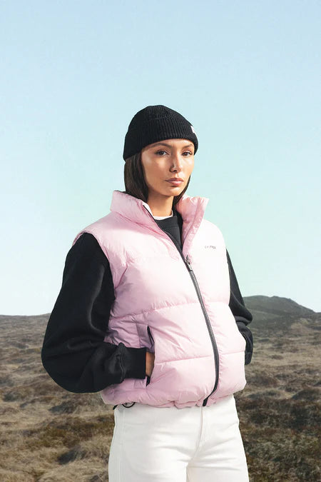 HUFFER Womens Rider Puffer Vest Petal