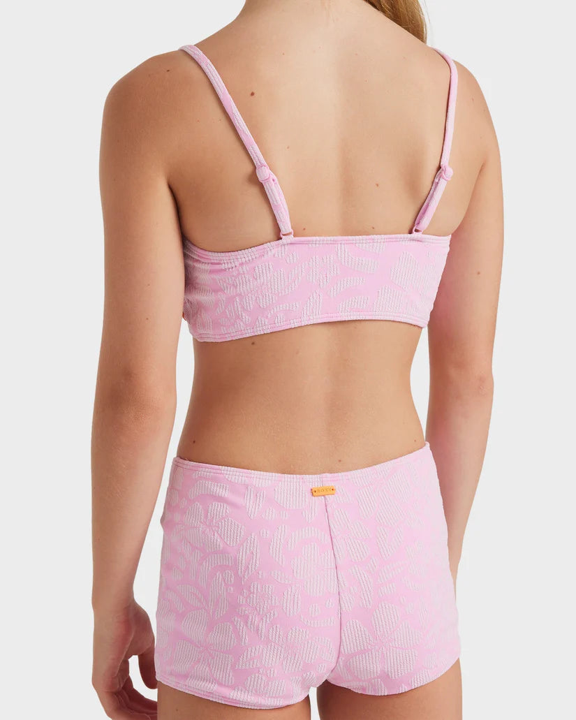 ROXY Girls Bico Paper Bikini Set Bon Bon Shadow Tropics 8-14 years