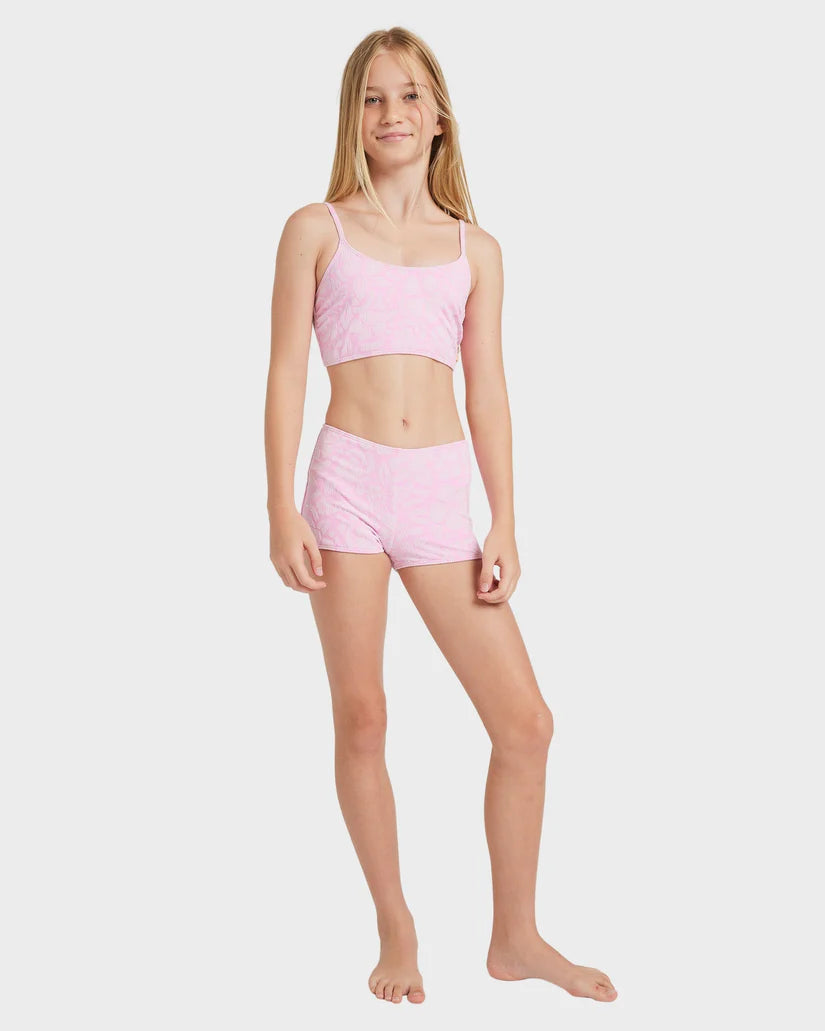 ROXY Girls Bico Paper Bikini Set Bon Bon Shadow Tropics 8-14 years