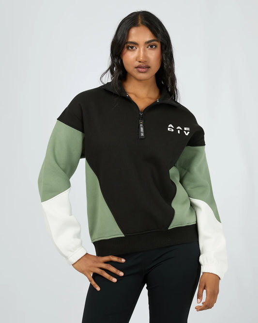 ALL ABOUT EVE Savannah Panel 1/4 Zip Sweatshirt