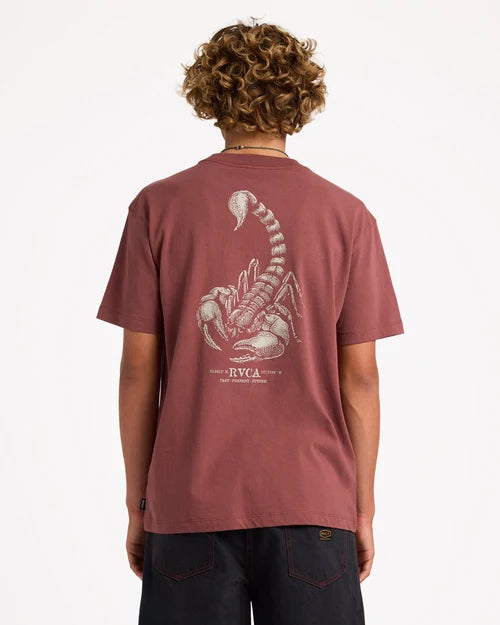 RVCA Scorpo Tee Red Earth