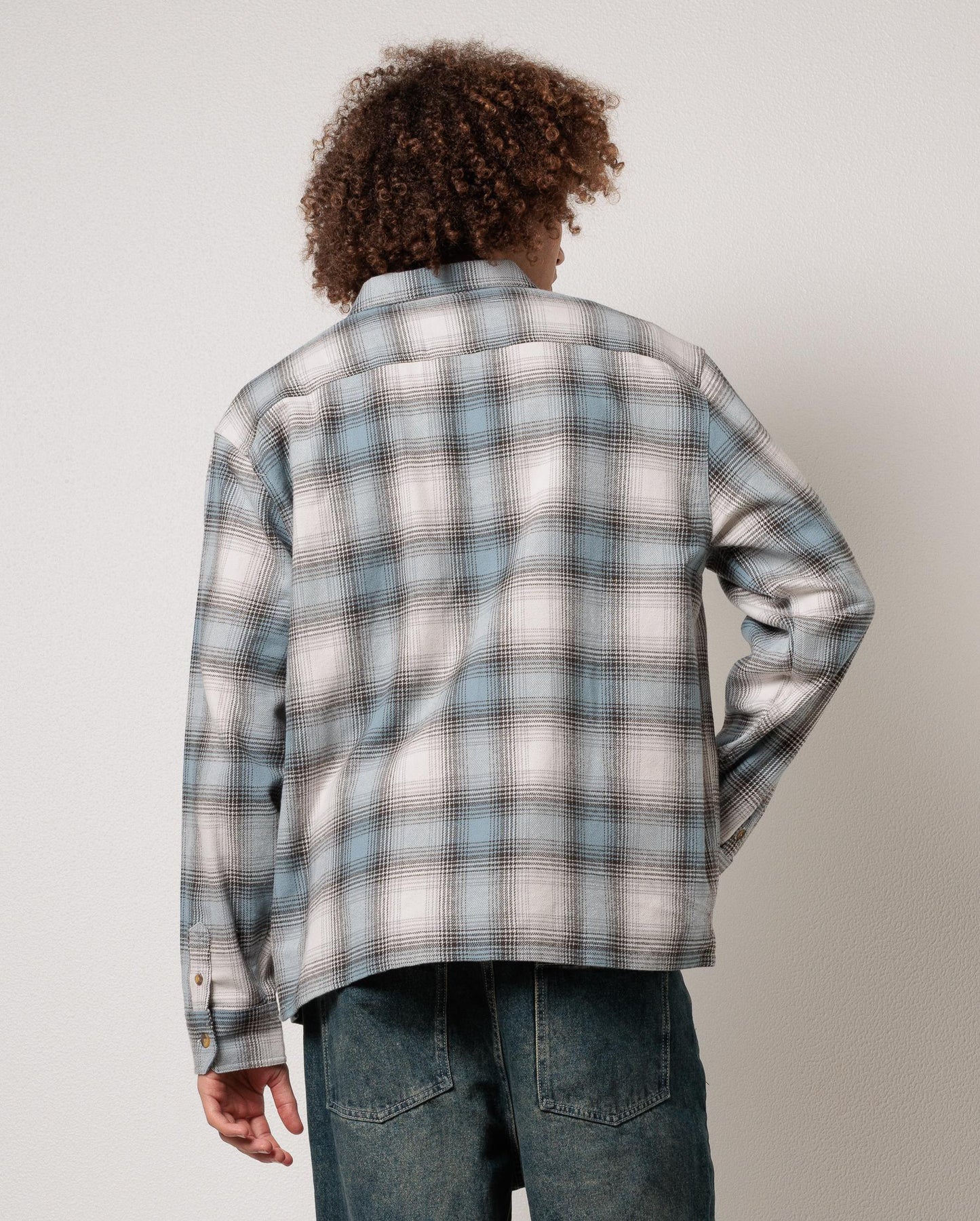 BILLABONG Script Flannel Washed Blue
