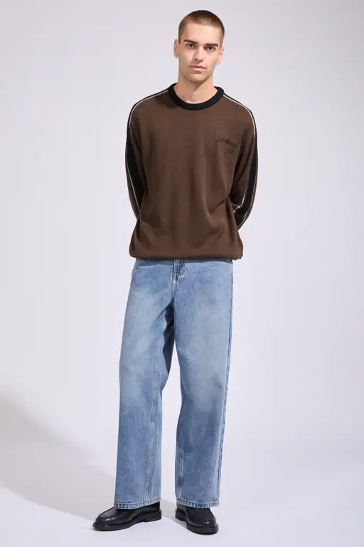 BILLABONG Script Pullover Knit Sweater Chocolate