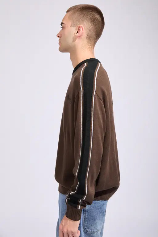 BILLABONG Script Pullover Knit Sweater Chocolate