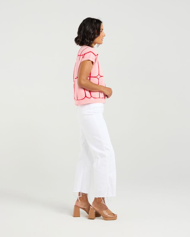 ET ALIA Sedgewick Knit Blush Trellis