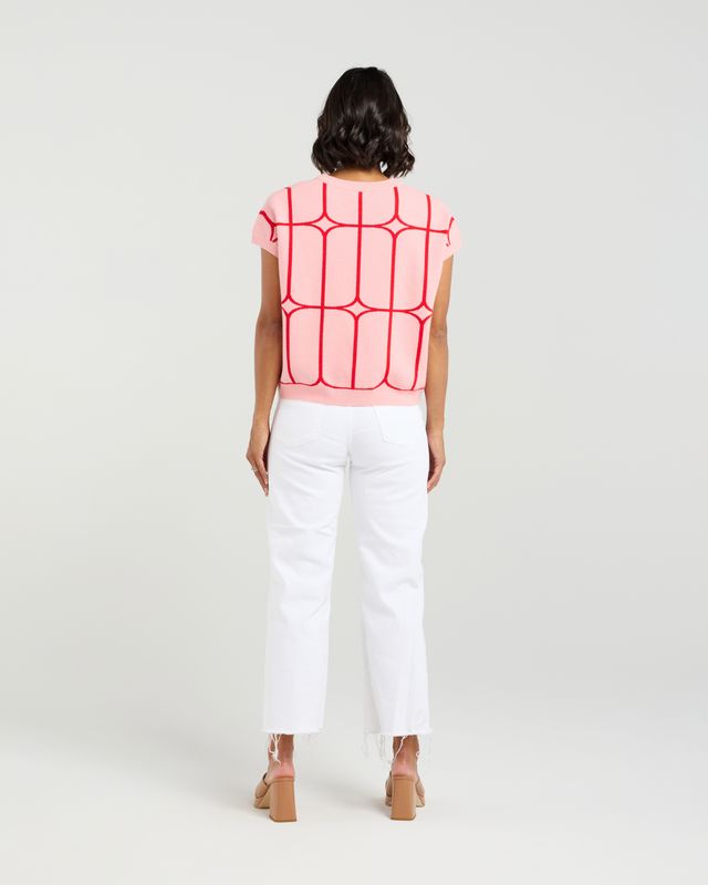 ET ALIA Sedgewick Knit Blush Trellis