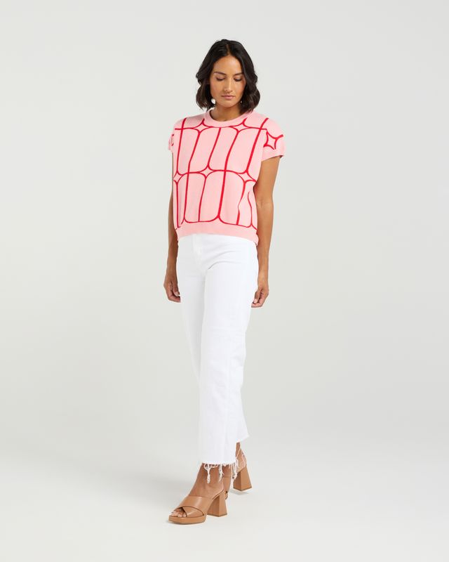 ET ALIA Sedgewick Knit Blush Trellis