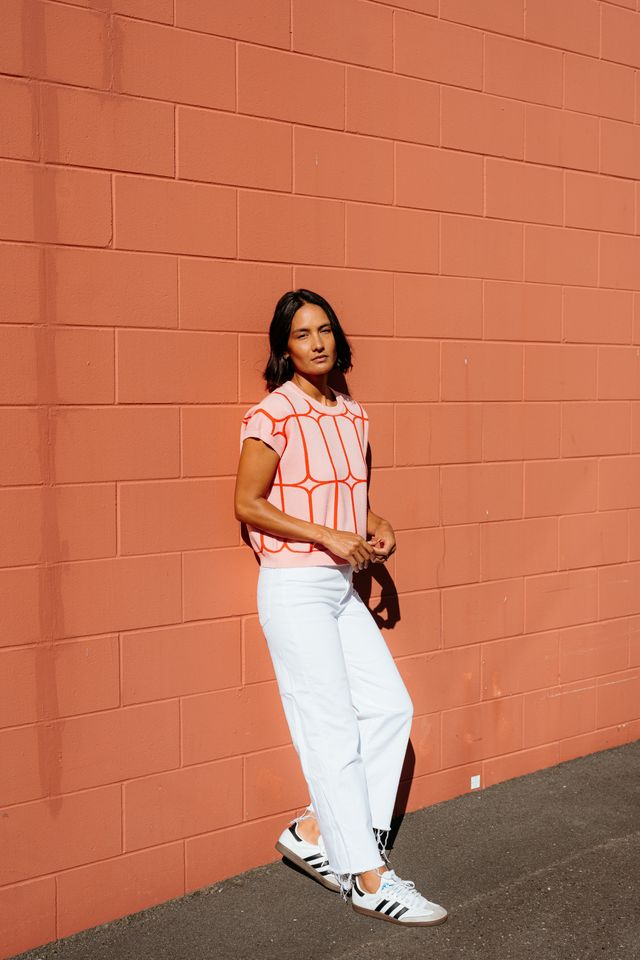 ET ALIA Sedgewick Knit Blush Trellis