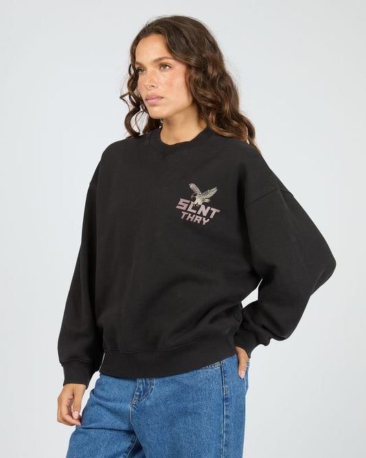 SILENT THEORY Soar Now Crew Washed Black