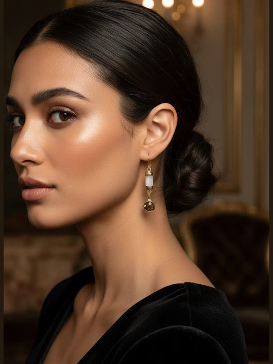 TWIGG JEWELLERY Solenne Charcoal Earrings