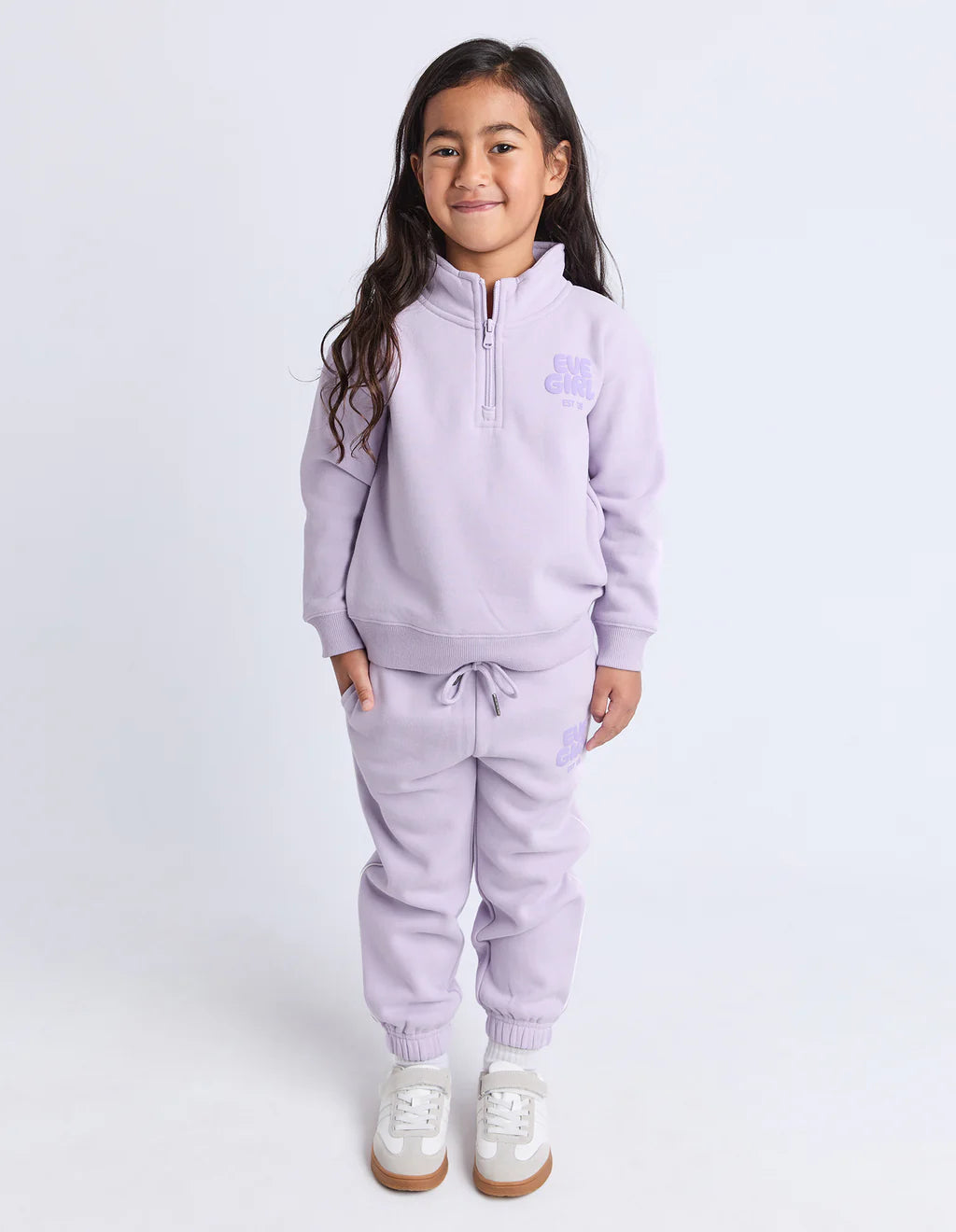 EVE GIRL Sports Club 1/4 Zip Pullover Lavender 3-7 years