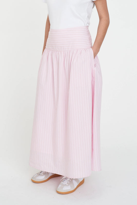 HUFFER Sprint Stripe Ashton Skirt Petal