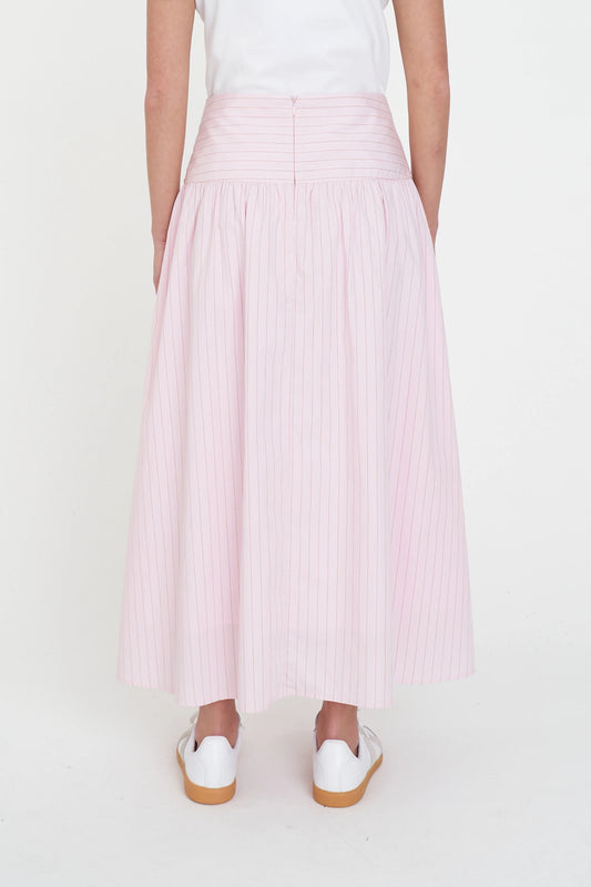 HUFFER Sprint Stripe Ashton Skirt Petal