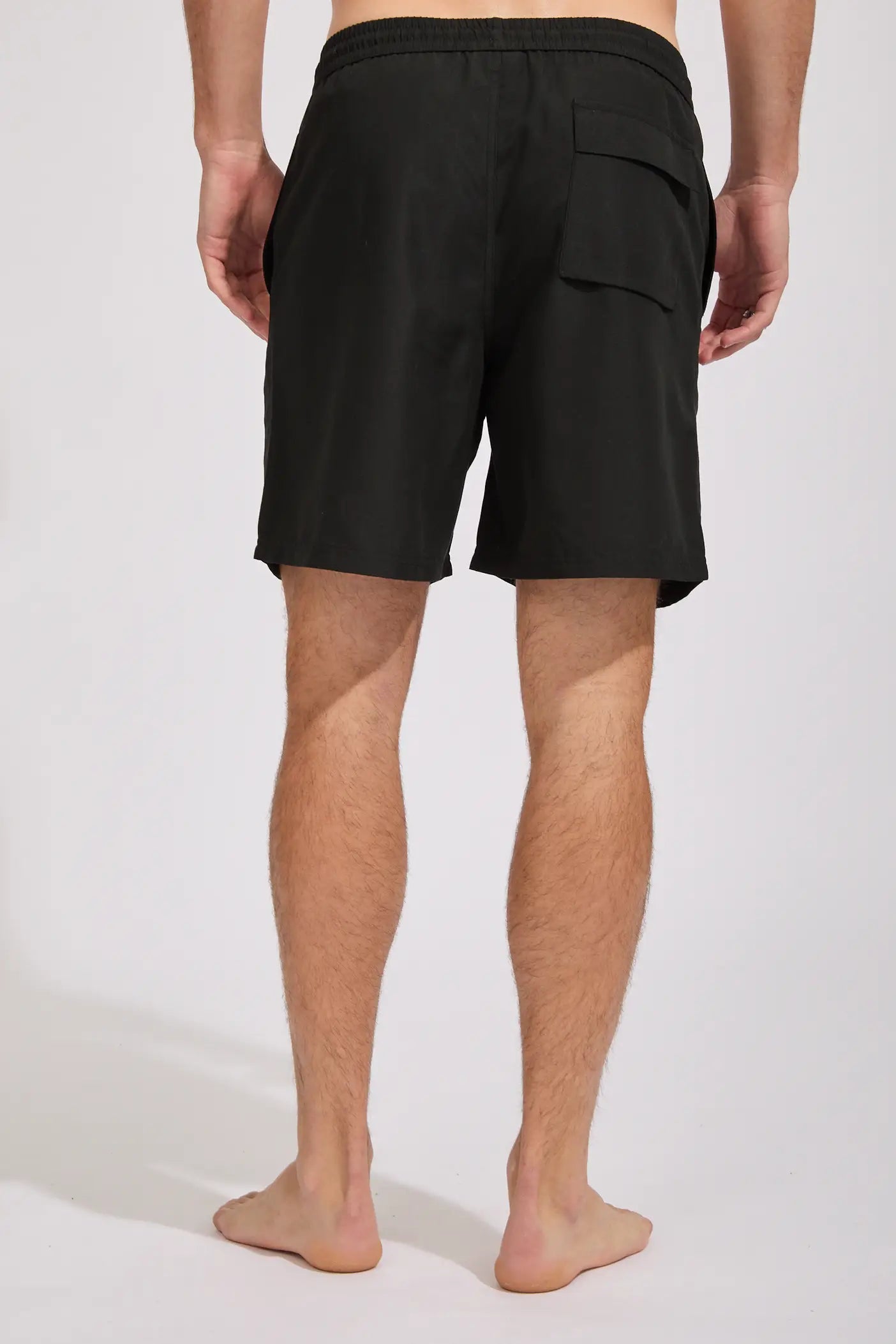 HUFFER Staple Trunk Elastic Waist Boardshort Black