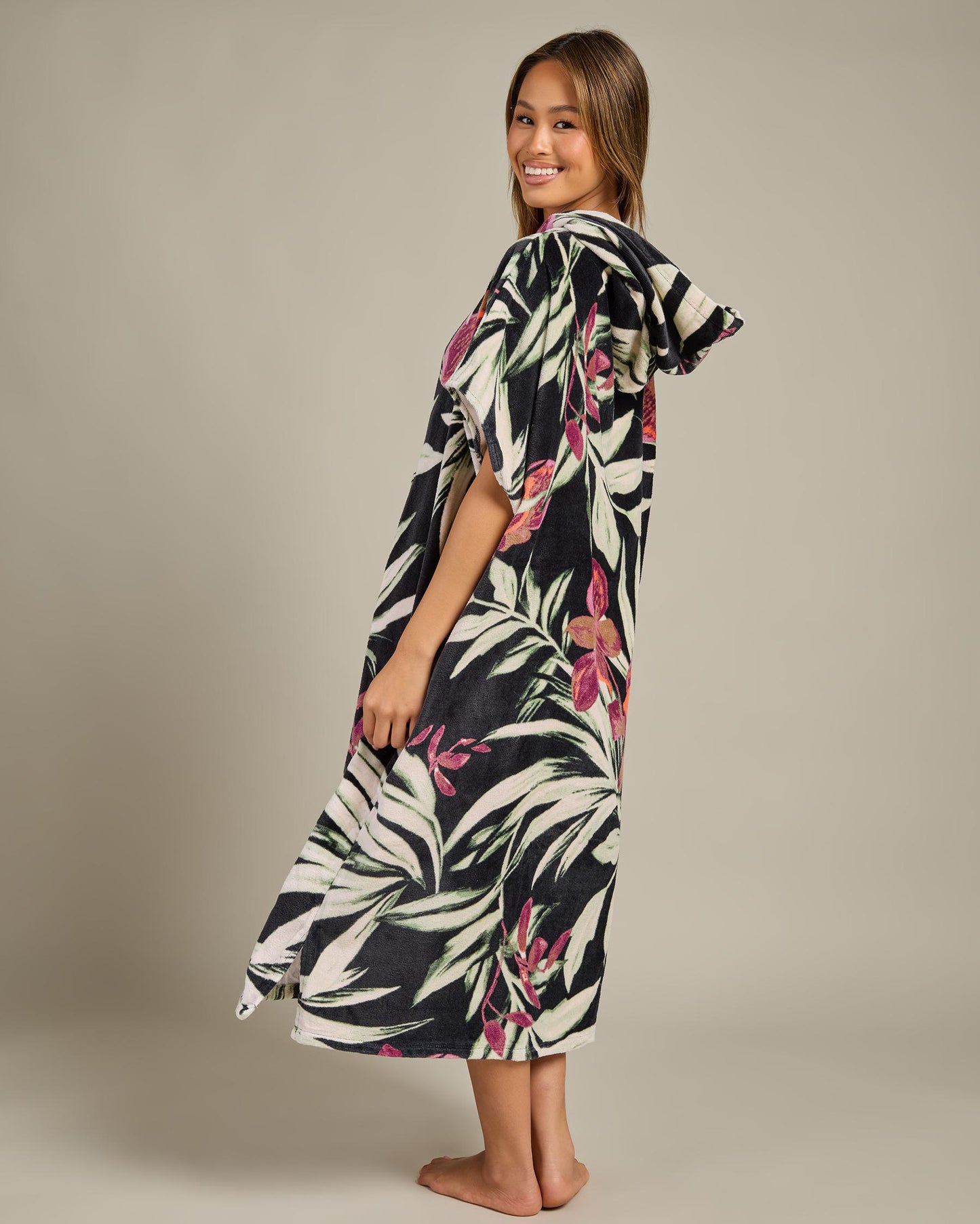 ROXY Womens Stay Magical Printed Hooded Beach Towel