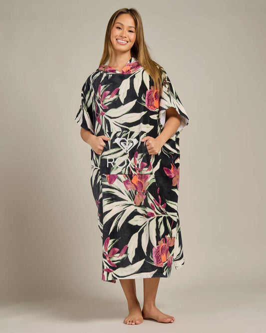 ROXY Womens Stay Magical Printed Hooded Beach Towel