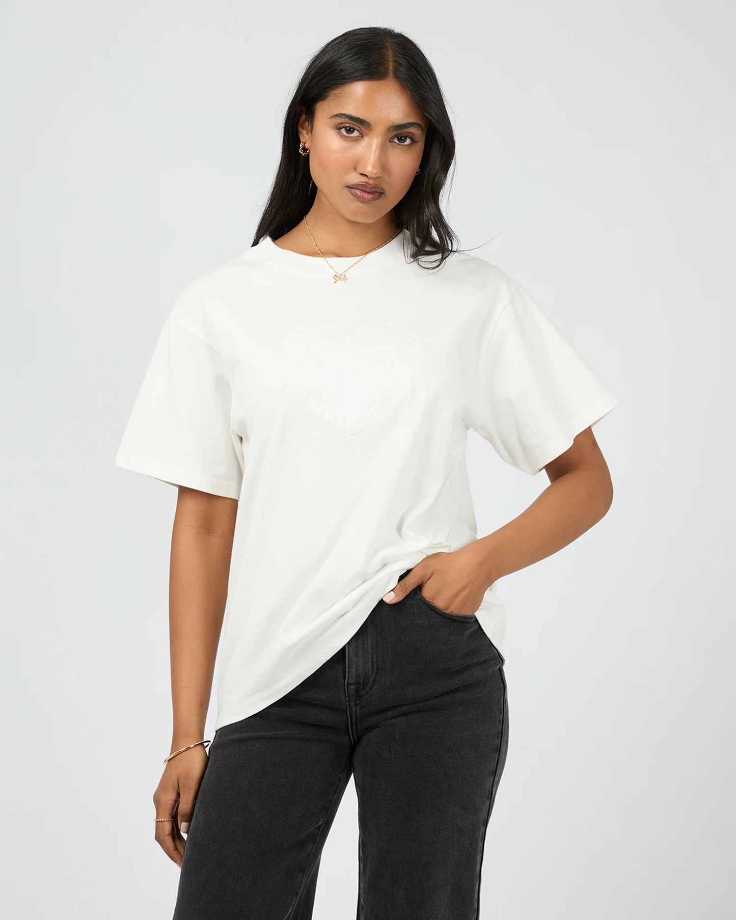 ALL ABOUT EVE Stella Box Tee Vintage White