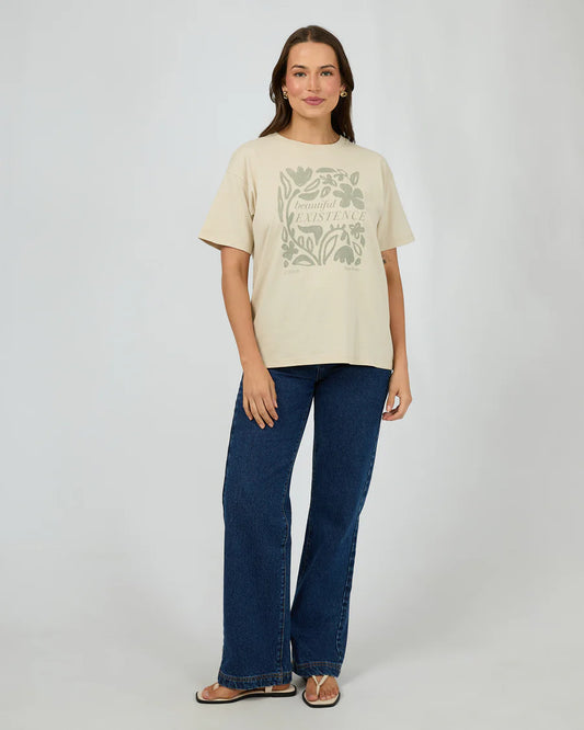 SILENT THEORY Stencil Tee Natural
