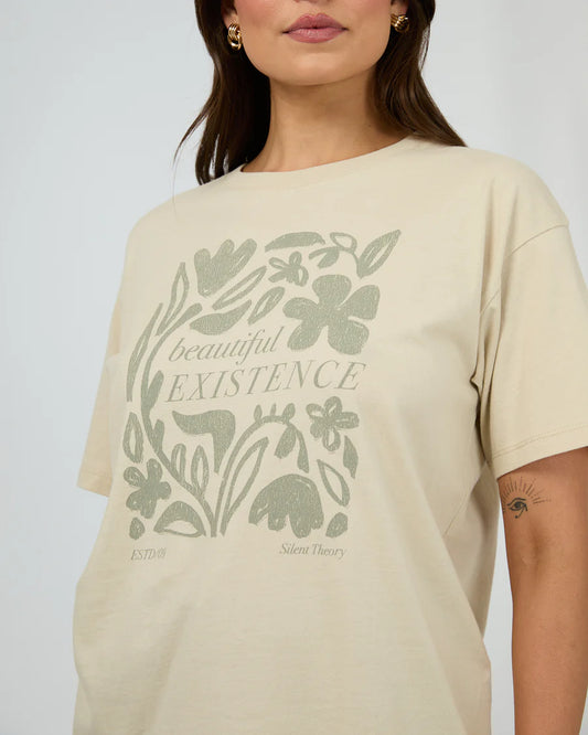 SILENT THEORY Stencil Tee Natural