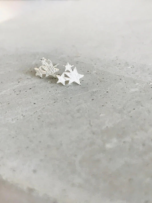 TWIGG JEWELLERY Sterling Silver Cluster Stud Earrings