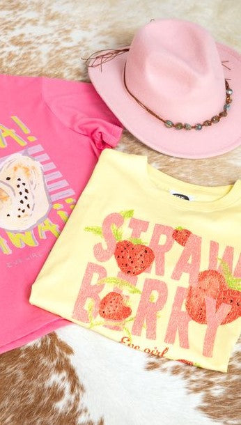 EVE GIRL Strawberry Tee Lemon 3-7 years