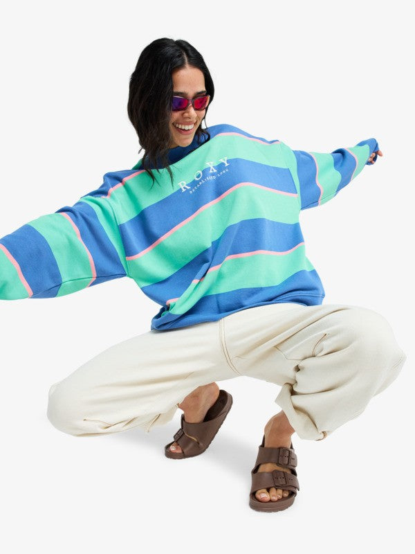 ROXY Strictly Stripes Oversized Crew