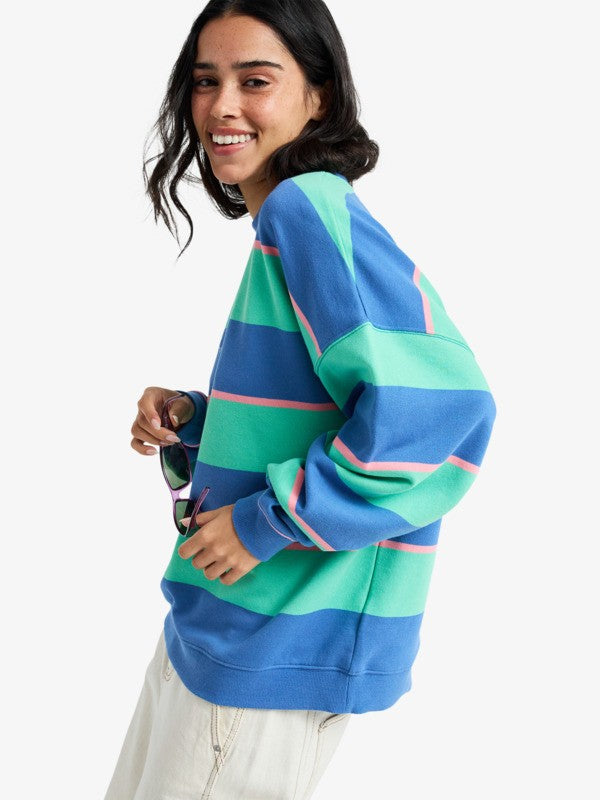 ROXY Strictly Stripes Oversized Crew