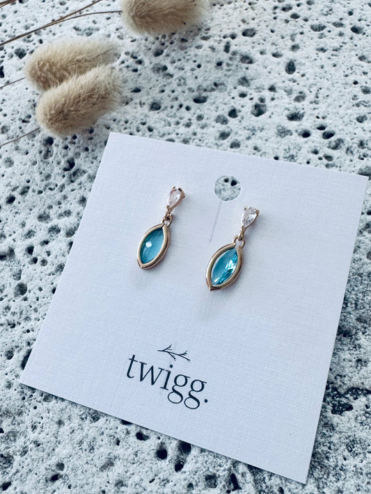 TWIGG JEWELLERY Studded Sphere Turquoise Earrings