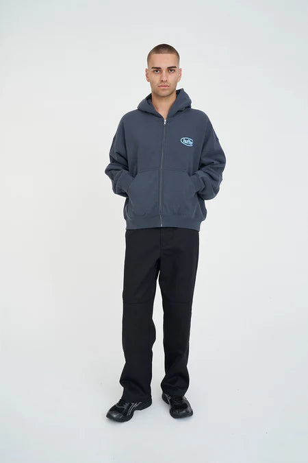 HUFFER Sub Crop ZIp through Hood Asphalt
