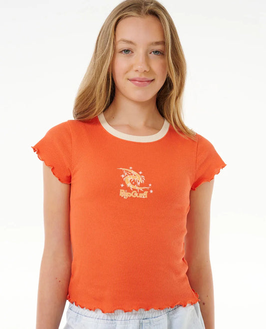 Rip Curl Summer Solstice Rib Tee Girls 8-14