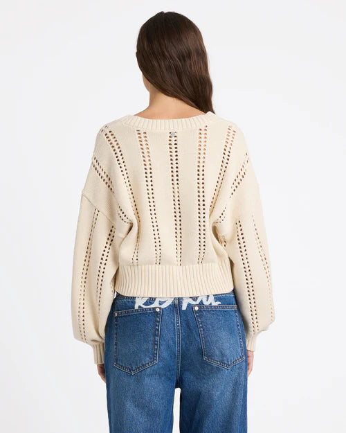 ROXY Sunlaced Cardigan Parchment