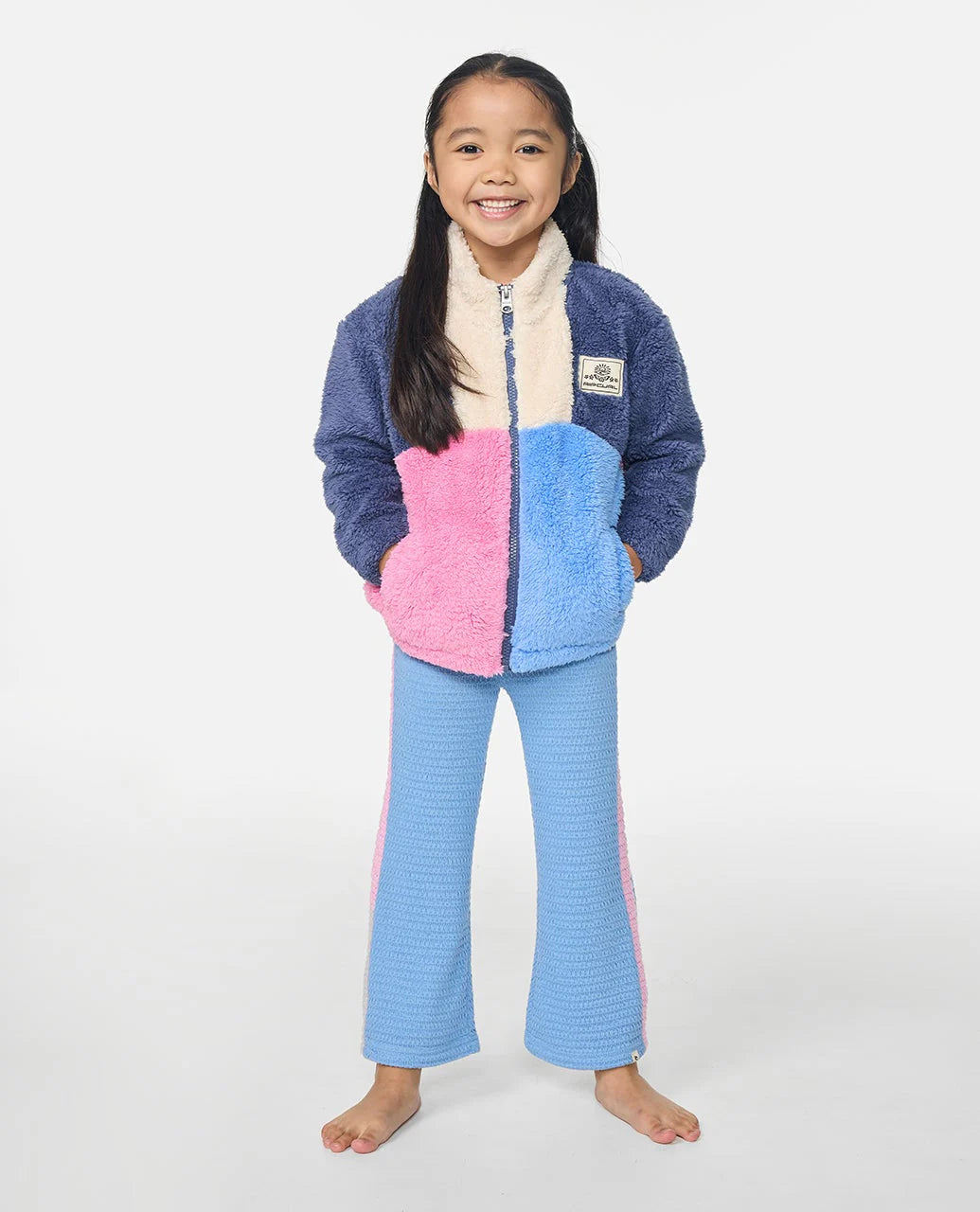 RIP CURL Girl Surf Block Polar Fleece Zip Thru 1-8 years