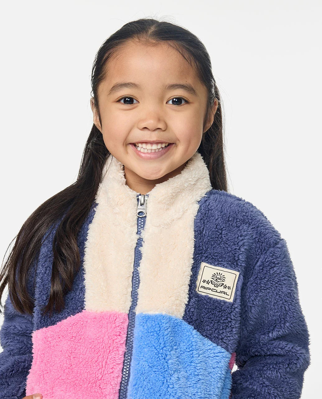 RIP CURL Girl Surf Block Polar Fleece Zip Thru 1-8 years