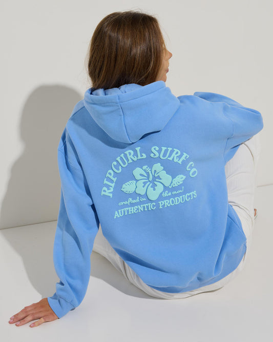 RIP CURL Surf Puff Heritage Pullover Hood Cornflower Blue