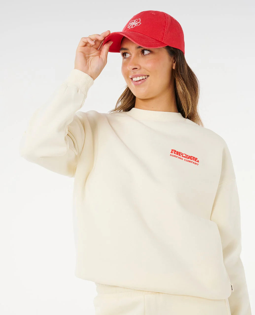 RIP CURL Surf Puff Heritage Crew Cayenne