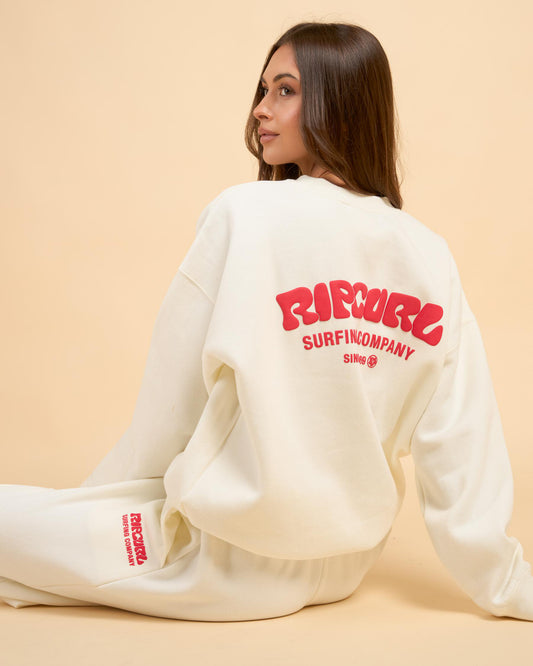 RIP CURL Surf Puff Heritage Crew Cayenne