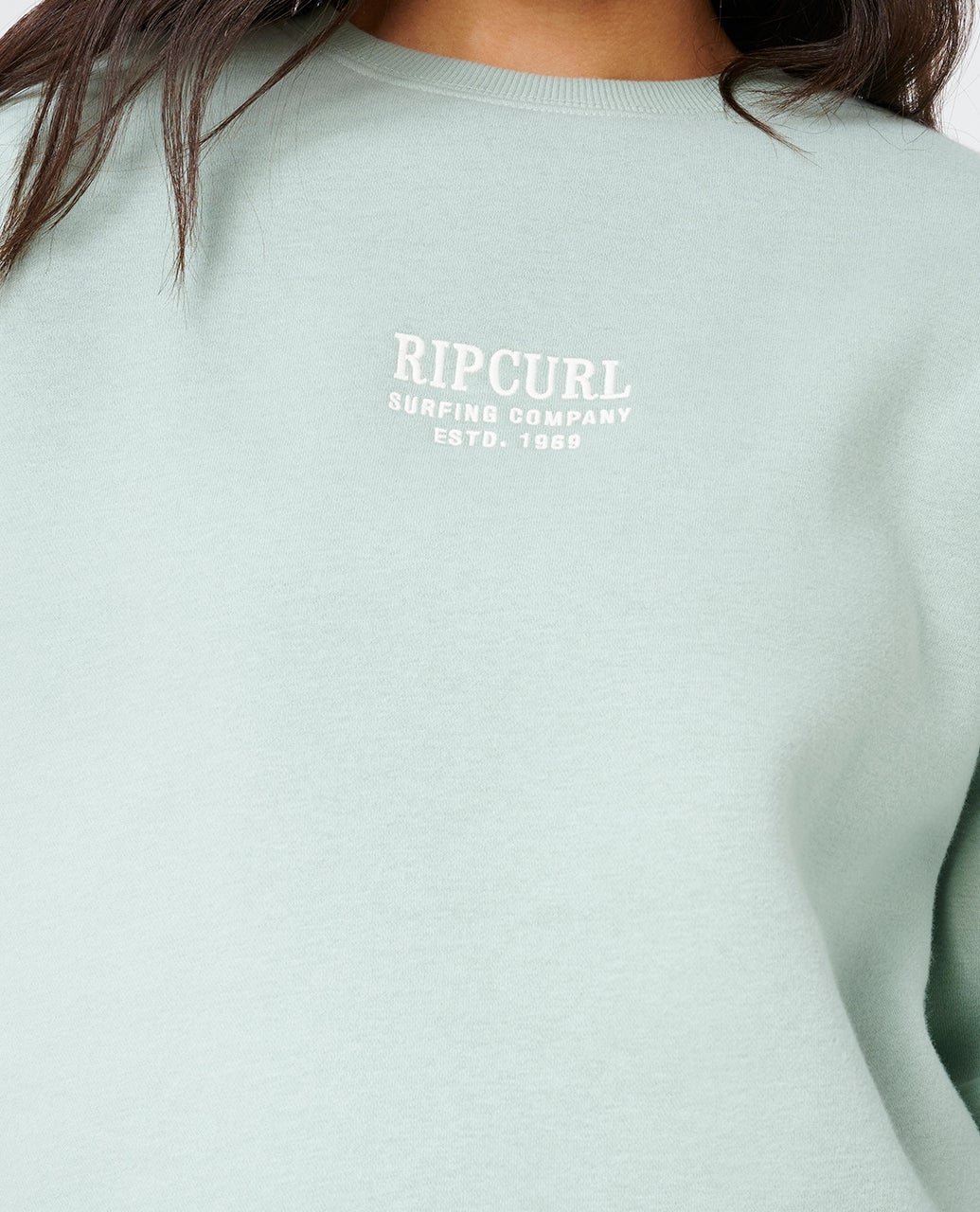 RIP CURL Surf Staple Relaxed Crew Mint
