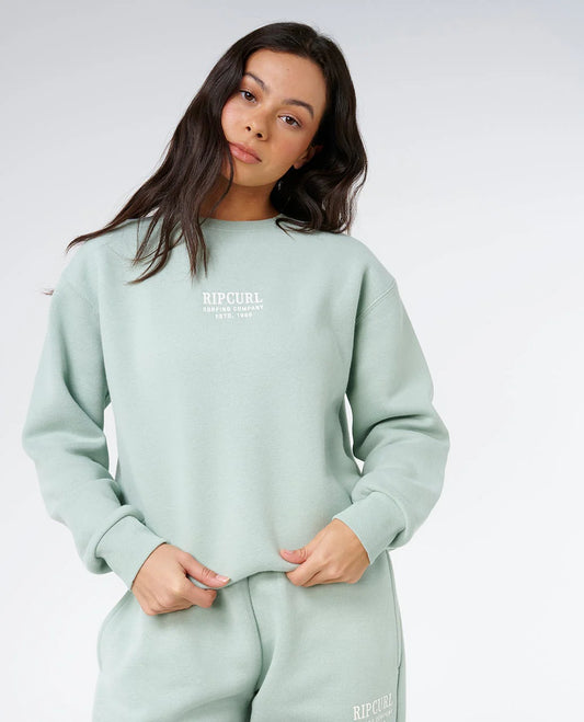 RIP CURL Surf Staple Relaxed Crew Mint