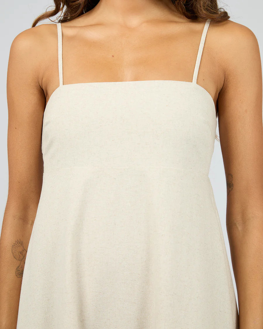 SILENT THEORY Tallow Tiered Maxi Dress Natural