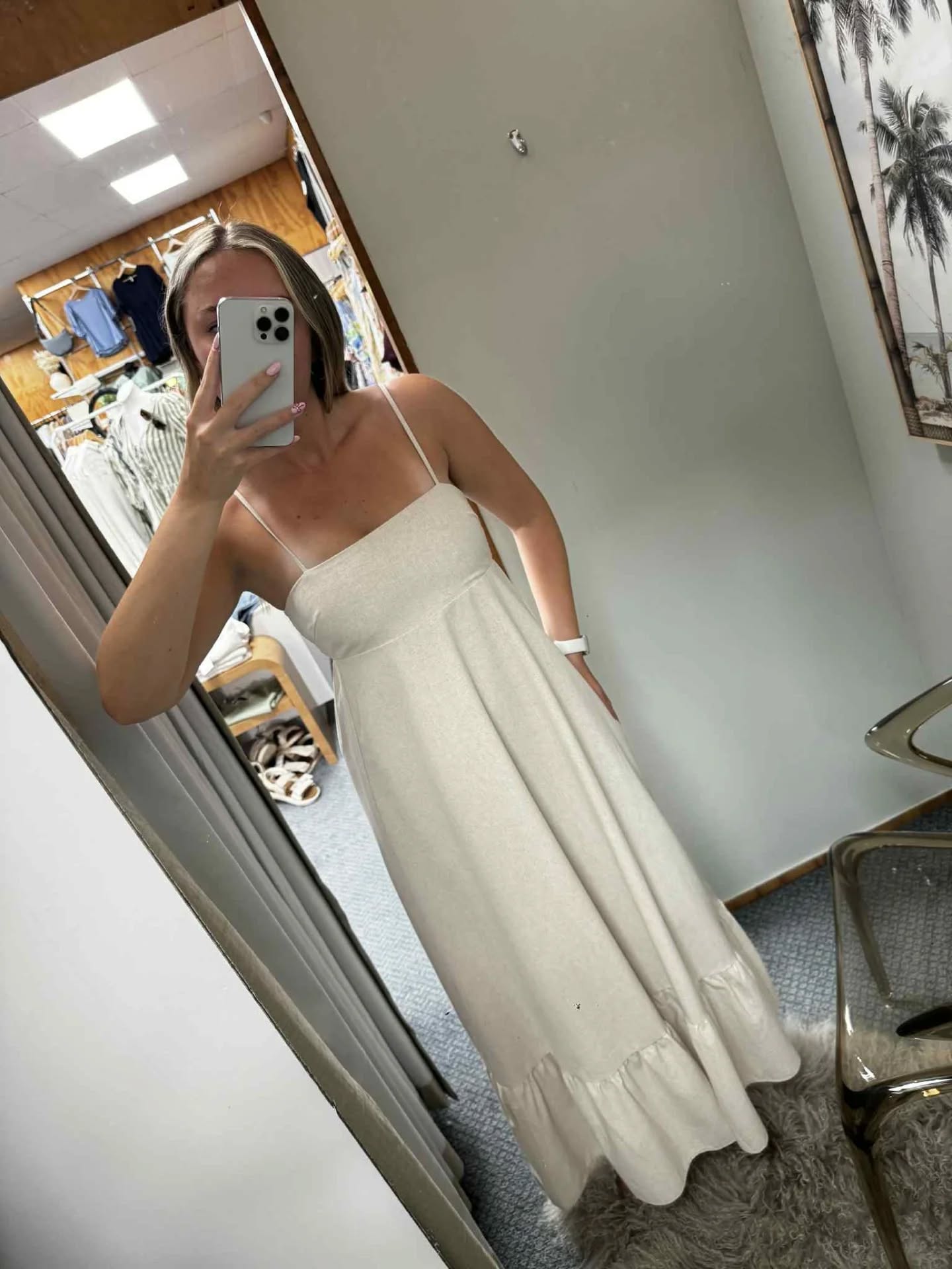 SILENT THEORY Tallow Tiered Maxi Dress Natural