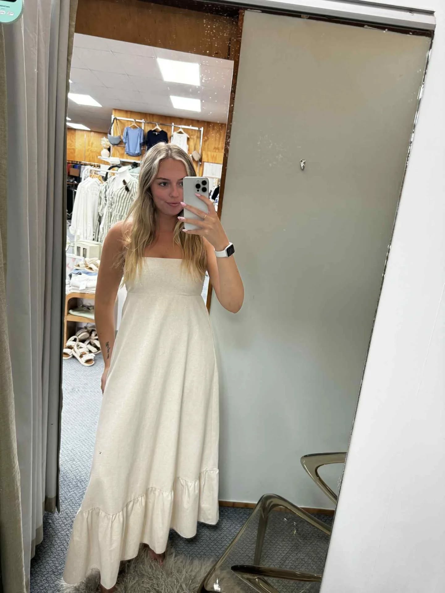 SILENT THEORY Tallow Tiered Maxi Dress Natural