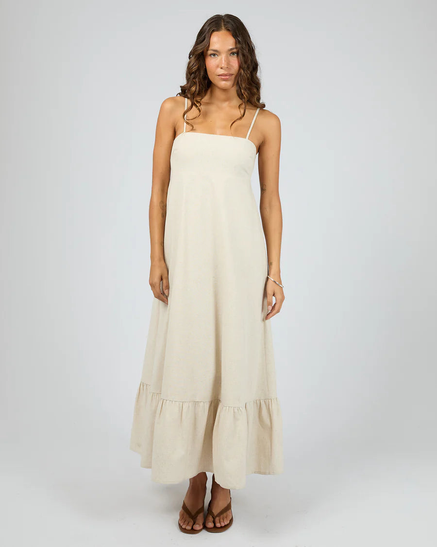 SILENT THEORY Tallow Tiered Maxi Dress Natural