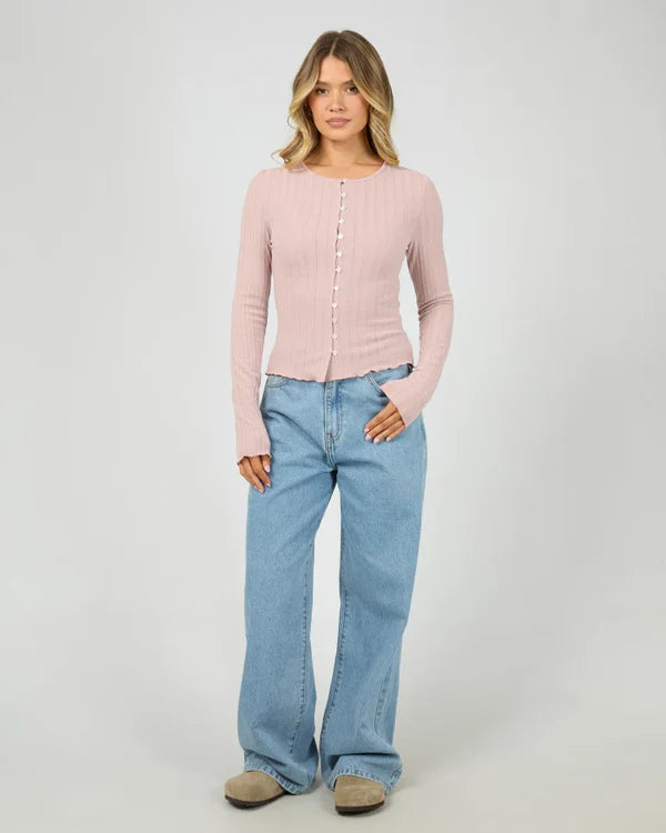 ALL ABOUT EVE Tarni Knit Top Fawn Pink