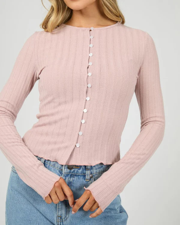 ALL ABOUT EVE Tarni Knit Top Fawn Pink