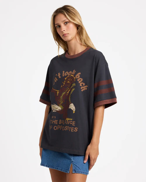 RVCA Toni Ringer Tee Washed Black