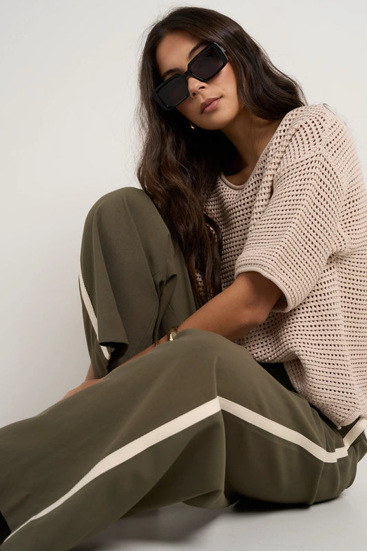 STORIES BE TOLD Townie Wide Leg Pant Pant Olive